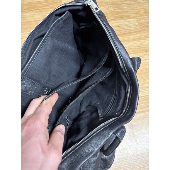 Still Nordic Leather Tote Bag Black Crossbody Shoulder Bag - Picture 5 of 10